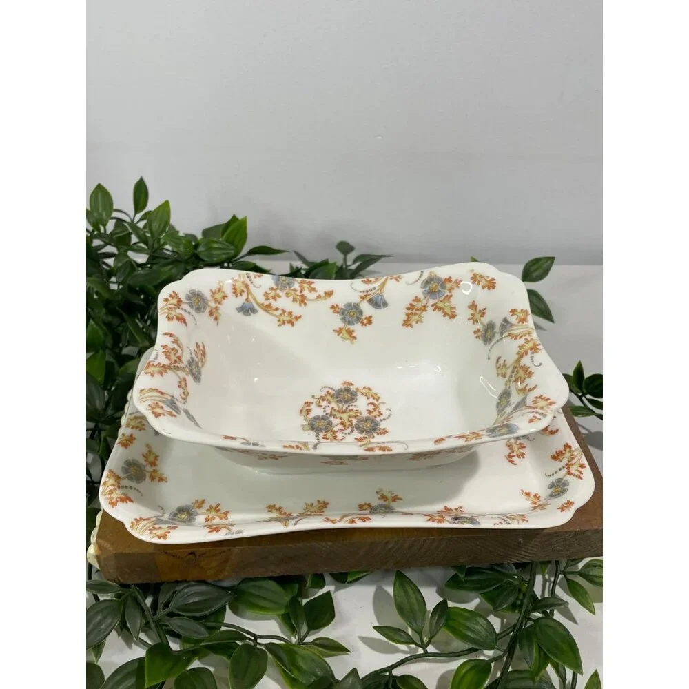 Vintage Haviland & Co Limoges Floral Porcelain Serving Dish Set - Picture 5 of 12